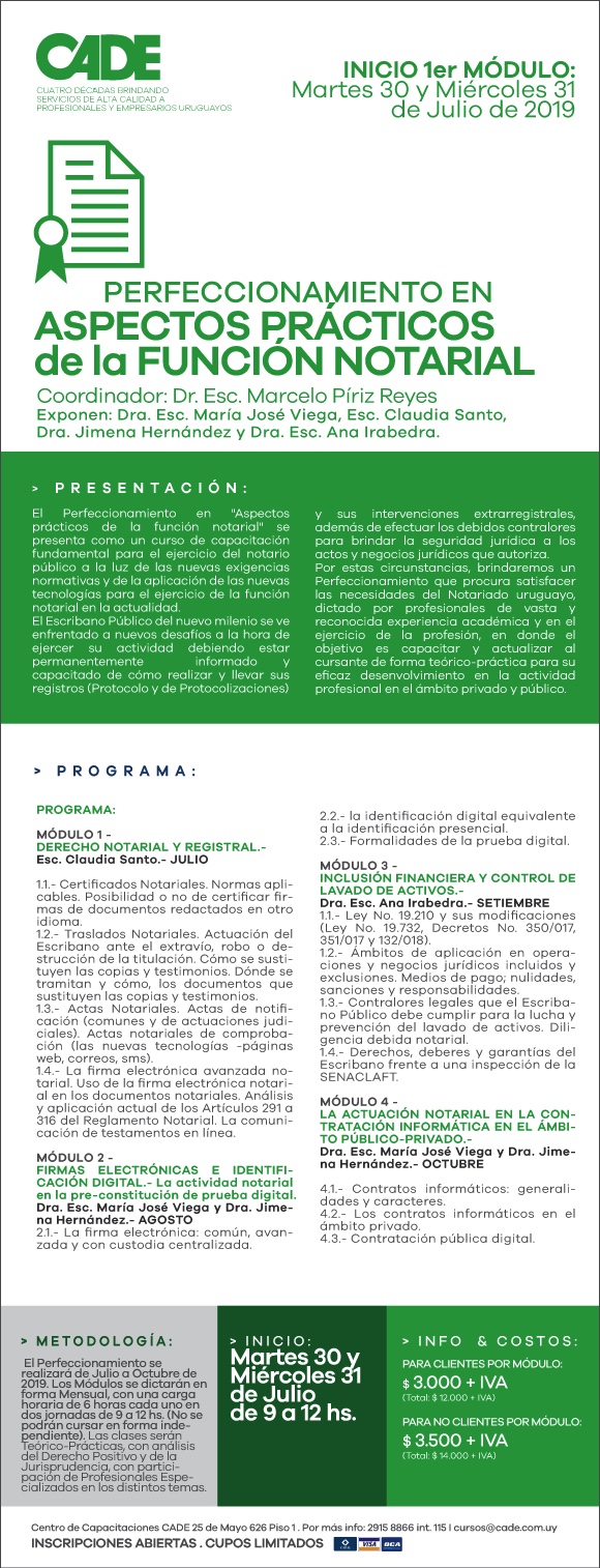 CADE – TALLER SOBRE INCLUSION FINANCIERA Y LAVADO DE ACTIVOS
